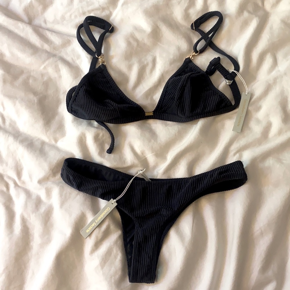 Gooseberry intimate matching grey bikini set